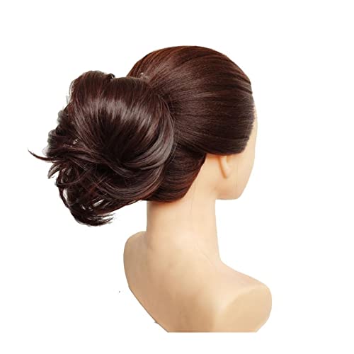 Haarschmuck 1 Pack Messy Bun Pieces Pferdeschwanz-Haarverlängerungen Synthetische Donut Brötchen mit Gummiband Haarbrötchen für Frauen Haarteile Für Frauen(M2-33) von YCCHAH