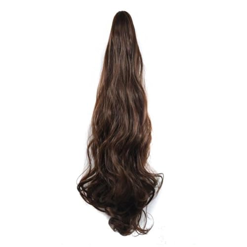 Haarschmuck 20 Zoll Damen Mode Lange lockige Haare große Welle synthetische Perücke Klaue Clip Pferdeschwanz Haarverlängerungen Haarknoten Haarteile Für Frauen ( von YCCHAH