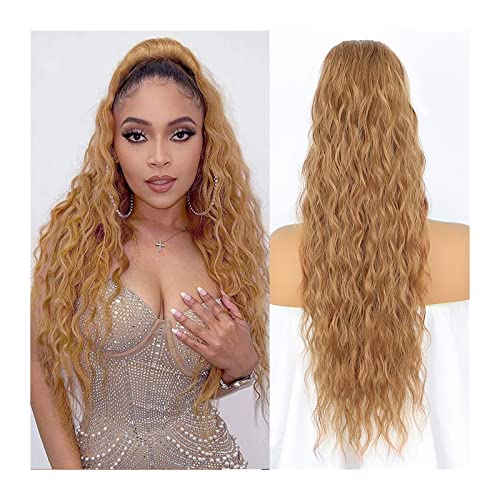 Haarschmuck 26 "Synthetische lange gewellte Pferdeschwanz-Verlängerungsschnur mit Kordelzug Haarspange Layered Pferdeschwanzbrötchen für den täglichen Gebrauch von Frauen Haarteile Für Frauen(Light von YCCHAH