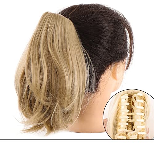 Haarschmuck Damen Pferdeschwanz Schräg Pferdeschwanz Haar Extensions Synthetische Gerade Haar Mit Klaue Clips Pferdeschwanz Natürliche Perücke Brötchen Haarteile Für Frauen(107) von YCCHAH