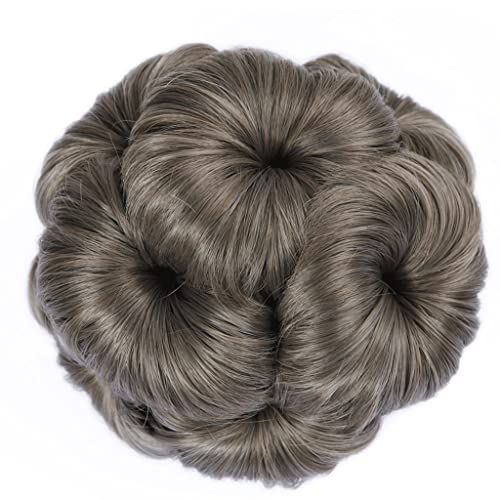 Hair Accessories 1 Pack Synthetic Curly Brötchen Damen Pferdeschwanz Donut Klaue Clip Perücke Haarverlängerungen Schwarz Braun for Damen Täglichen Gebrauch Haarteile Für Frauen(10.3pcs) von YCCHAH