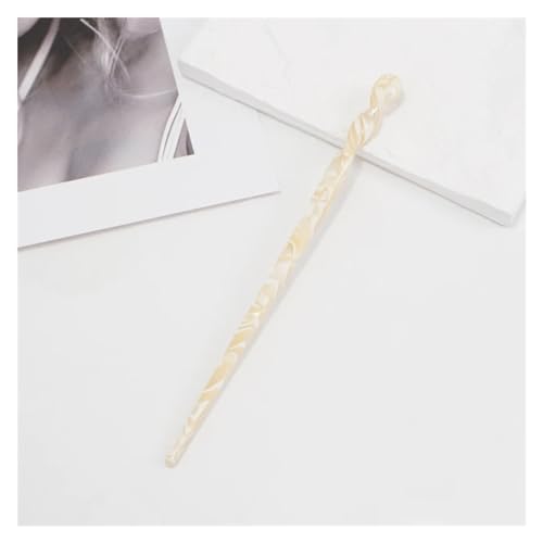 Hosta Haarnadeln mit Marmormuster für Haarstocher aus Harz, Haarklammern mit Pferdeschwanzhalter für Damen, Haarklammer von Hosta (02) von YCCHAH