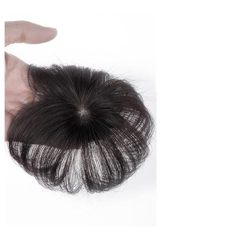 Perücken Menschliches Haar Die Oberseite des Kopfes Echthaar Patch Stück alte Menschen bedecken weißes Haar Echthaar Kurzhaar Perücke Stück Frauen Flauschige Perücke Stück Frauenperücken(01-(7-7 von YCCHAH