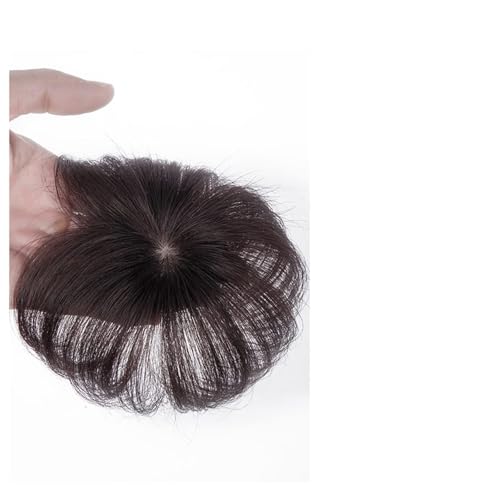 Perücken Menschliches Haar Die Oberseite des Kopfes Echthaar Patch Stück alte Menschen bedecken weißes Haar Echthaar Kurzhaar Perücke Stück Frauen Flauschige Perücke Stück Frauenperücken(04-(7-7 von YCCHAH