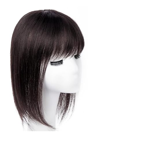 Perücken Menschliches Haar Die Oberseite des Kopfes Echthaar Patch Stück alte Menschen bedecken weißes Haar Echthaar Kurzhaar Perücke Stück Frauen Flauschige Perücke Stück Frauenperücken(22-(13-14 von YCCHAH