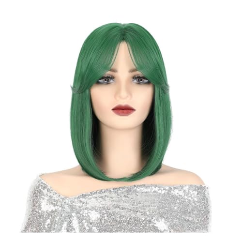 Perückenkappe aus Echthaar, Universalperücke für Damen, volle Kopfbedeckung, mit Pony, modisch, für Damen (C) von YCCHAH