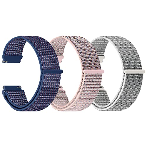 YCHDDER Fabric Nylon Uhrenarmbänder,16mm 18mm 19mm 20mm 22mm 24mm Schnellverschluss Armband Verstellbare Aatmungsaktive Gewebte Sportbänder Ersatzarmband für Herren Damen von YCHDDER