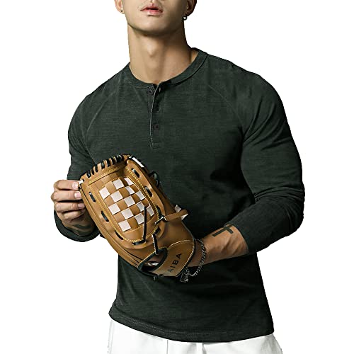Herren Slub Henley T-Shirts Lässiges Langarmshirt Weicher Komfort Normale Passform Color Dunkelgrau Size L Herren Slub Henley T-Shirts Lässiges Langarmshirt Weicher Komfort Normale Passform Color Dunkelgrau Size L von YCHSXAIZ