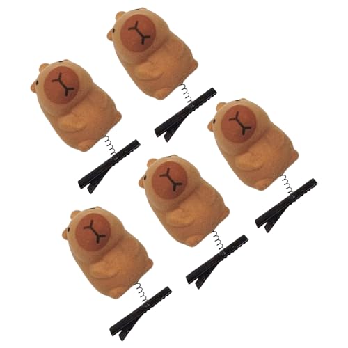 5 x 3D-Capybaras-Haarnadeln, stilvolle Tier-Haarspange, Haardekoration, Tier-Kopfbedeckung für verschiedene Anlässe von YCHUCH
