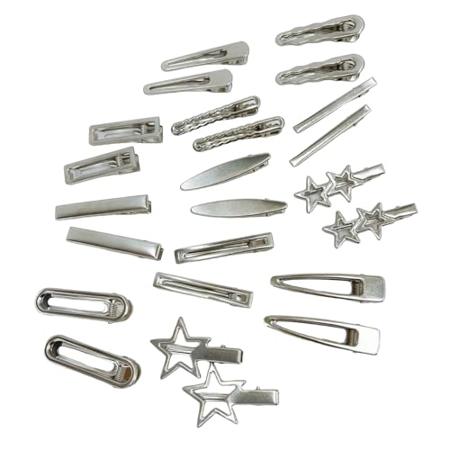 Ästhetische Stern-Haarnadel, Entenschnabel-Clip, Haarspange, Urlaubsmotiv, Seitennadel, Metallic-Haarstyling-Zubehör, 24 Stück von YCHUCH