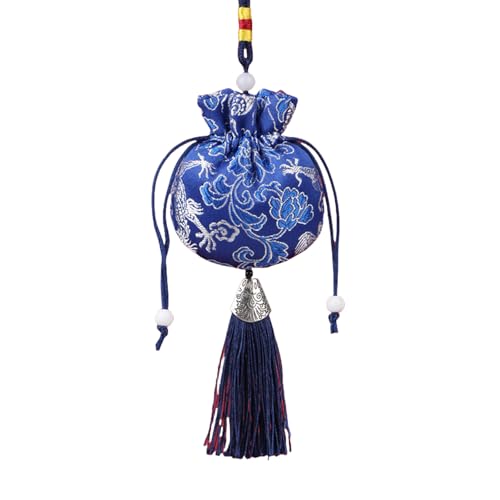 Chinesische Beuteltasche mit Quasten, leere Tasche, Kordelzug, runde Münzbörse, Schmuckbeutel für Damen, K von YCHUCH