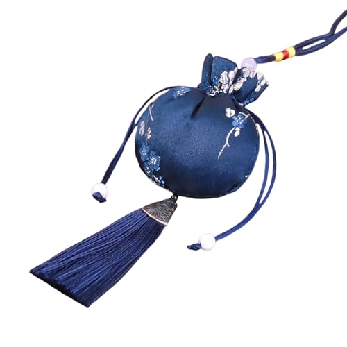Chinesische Beuteltasche mit Quasten, leere Tasche, Kordelzug, runde Münzbörse, Schmuckbeutel für Damen, g von YCHUCH