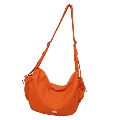 Damen Herren Casual Einfarbig Nylon Schultertasche Verstellbarer Riemen Student Große Kapazität Crossbody Tasche für Reisen Schule von YCHUCH