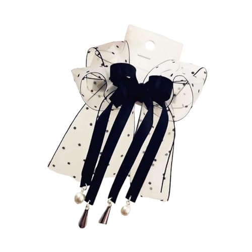 Elegante Perlenschleifen Haarnadeln für Mädchen mit Quasten, süße Haarspangen und seitlicher Clip, Haarteile für stilvolle Frauen von YCHUCH