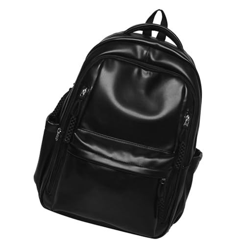 Geräumiger weicher PU-Leder-Rucksack für Damen und Herren, vielseitige College-Büchertasche für Teenager, großer Laptop-/Reise-Tagesrucksack Geräumiger weicher PU-Leder-Rucksack für Damen und Herren, vielseitige College-Büchertasche für Teenager, großer Laptop-/Reise-Tagesrucksack von YCHUCH