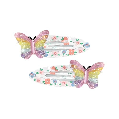 Kinder-Haarnadeln, Haarspange, Schmetterlingsform, flackernd, 3D, bunt, Schmetterling, 2000er-Jahre-Kopfschmuck für Mädchen Kinder-Haarnadeln, Haarspange, Schmetterlingsform, flackernd, 3D, bunt, Schmetterling, 2000er-Jahre-Kopfschmuck für Mädchen von YCHUCH