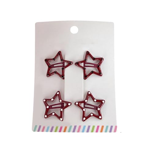 Kinder-Haarspangen, karminrot, 2000er Jahre, gepunktete Bündel, Kopfbedeckung, süße Haarnadel, Bär, Seitenclip Kinder-Haarspangen, karminrot, 2000er Jahre, gepunktete Bündel, Kopfbedeckung, süße Haarnadel, Bär, Seitenclip von YCHUCH