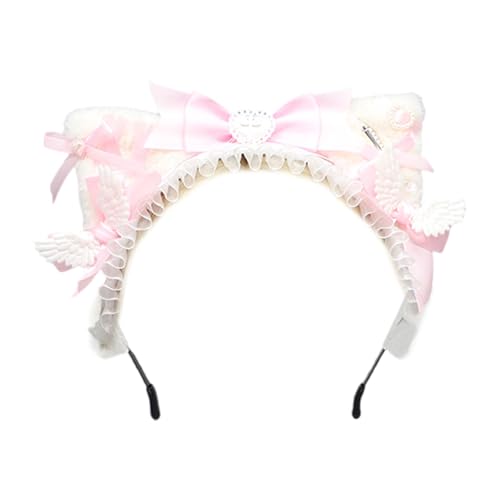 Plüsch-Ohr-Stirnband im Anime-Stil, Haarschmuck, Kopfschmuck verleiht jedem Outfit Charme, geeignet für verschiedene Anlässe von YCHUCH