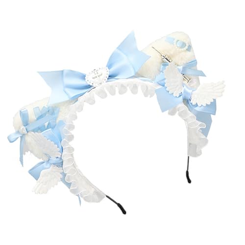 Plüsch-Ohr-Stirnband im Anime-Stil, Haarschmuck, Kopfschmuck verleiht jedem Outfit Charme, geeignet für verschiedene Anlässe von YCHUCH