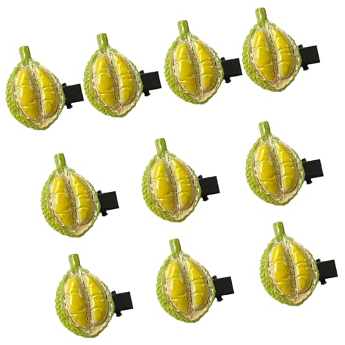 Schöne Durian-Haarspange für Erwachsene und Frauen, kleine Mädchen, Harz, Obst-Haarspangen, Zopf-Clip, Haarformung, Seitennadel für den täglichen Gebrauch von YCHUCH
