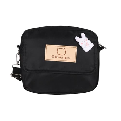 Stilvolle Umhängetasche mit Cartoon-Bär-Anhänger, Crossbody-Taschen, trendige Geldbörse für Damen von YCHUCH