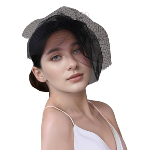 YCHUCH Elegante Haarnadel, doppellagig, Netz-Haarspange, auffällig, Party, Hochzeit, Kopfbedeckung, Haarschmuck von YCHUCH