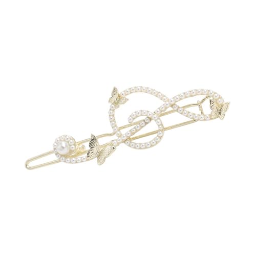 YCHUCH Glänzende Haarnadel in Musiknotenform, Seitennadel für Damen, elegante Seitennadel, rutschfeste Haarspange für Seitenpony, Haar von YCHUCH