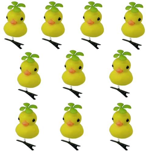 YCHUCH Haar-Accessoires, gelbe Enten-Haarnadel, lustiger und einzigartiger Haarschmuck für Kinder und Frauen, Cartoon-Haarspange, modische Kopfbedeckung von YCHUCH