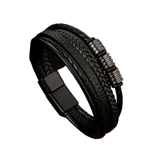 YCLYXY Klassische Herren Leder Armband Hand-Woven Multi-Schicht Kombination Zubehör Modische Männer Schmuck YCLYXY Klassische Herren Leder Armband Hand-Woven Multi-Schicht Kombination Zubehör Modische Männer Schmuck von YCLYXY