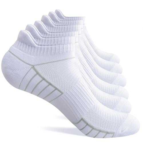 YCQQPRO Socken Herren 43-46, Sneaker Socken Damen 39-42, Sportsocken 35-38, Baumwolle Laufsocken Atmungsaktiv, Kurz Knöchel Gepolsterte Socken, 3/6 Paar von YCQQPRO