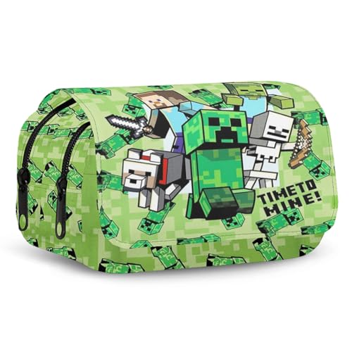 YCVBCY Aime Federmäppchen Große Kapazität Mäppchen Kinder Federtasche Junge Doppelter Reißverschluss Mäppchen Schüler Stift Organizer Schreibwarenbox Teenager Büro Lieferungen Speicher Beu- A von YCVBCY