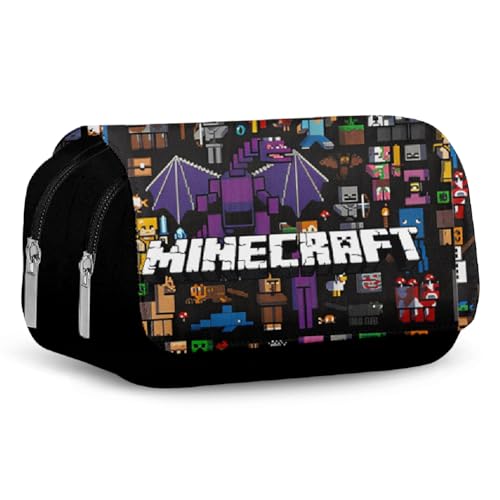 YCVBCY Aime Federmäppchen Große Kapazität Mäppchen Kinder Federtasche Junge Doppelter Reißverschluss Mäppchen Schüler Stift Organizer Schreibwarenbox Teenager Büro Lieferungen Speicher Beu- B von YCVBCY