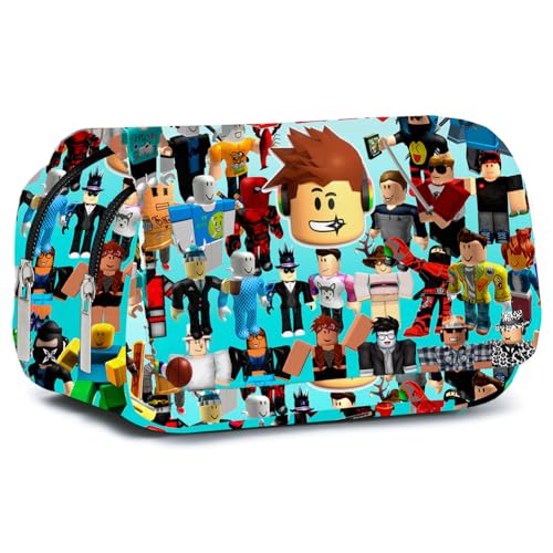 YCVBCY Anime Federmäppchen, Großes Federtasche Doppelter Reißverschluss Mäppchen, Kinder Federmäppchen, Schüler Stift Organizer Schreibwarenbox Teenager Büro Lieferungen Speicher A von YCVBCY