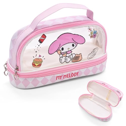 YCVBCY Cartoon Federmäppchen, Ästhetisches Federmäppchen Mit Fächern Große Kapazität Transparentes Pencil Case Cartoon Mäppchen Mehrschichtiges Süßes Federmäppchen für Mädchen 2 von YCVBCY