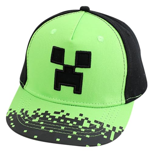 YCVBCY Kinder Baseball Cap Miner Baseball Mütze Cree-per Schlagball Cap Sonnenmütze Ballmütze Kids Verstellbare Sportmütze Sonnenhut für Jungen Mädchen-C von YCVBCY