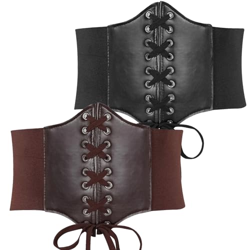 YCVSKY Korsett Damen Schwarz/Brau Elastischer 2 Stücke Korsett Gürtel Corset Belt für Halloween Partys 2024 NEU YCVSKY Korsett Damen Schwarz/Brau Elastischer 2 Stücke Korsett Gürtel Corset Belt für Halloween Partys 2024 NEU von YCVSKY