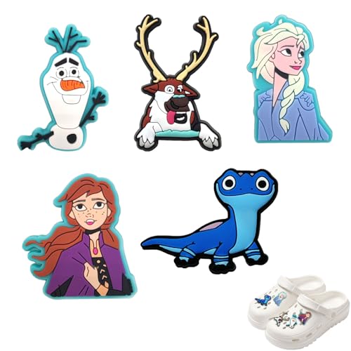 YCWSSB 5 Stücke Schuh Charms,Cartoon Schuhdekoration,Schuh-Charm für Kinder,PVC Anstecker Hole Shoe Decoration,Für Sandalen, Abnehmbare DIY Dekorationen, Kinderpartys Geschenk(Bunt) von YCWSSB