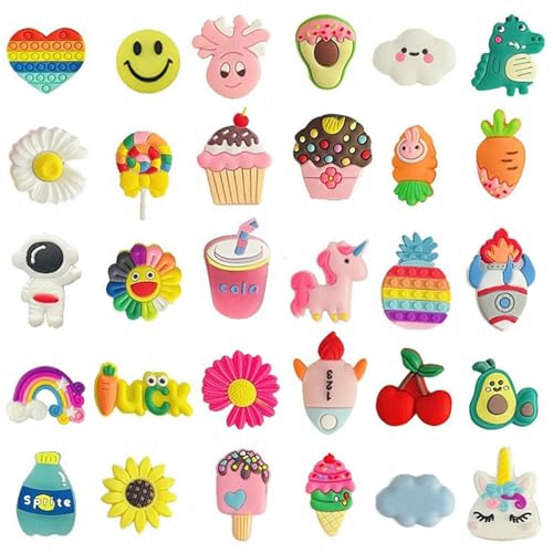 YCWSSB Schuh Charms, Schuhanhänger für Clogs, Bunte PVC-Charms (Zufallsauswahl), Schuhanhänger Niedliche Cartoon-Deko, Niedliche Schuhe Dekoration für Mädchen, Jungen und Erwachsene (C) von YCWSSB