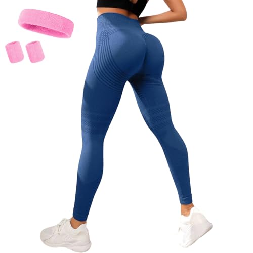 Cellumove 3D Legging – Definieren Sie Ihre Silhouette mühelos taillierte Anti-Cellulite-Yogahose (DE/NL/SE/PL, Alphanumerisch, L, Regular, Regular, Marineblau) von YCYATS