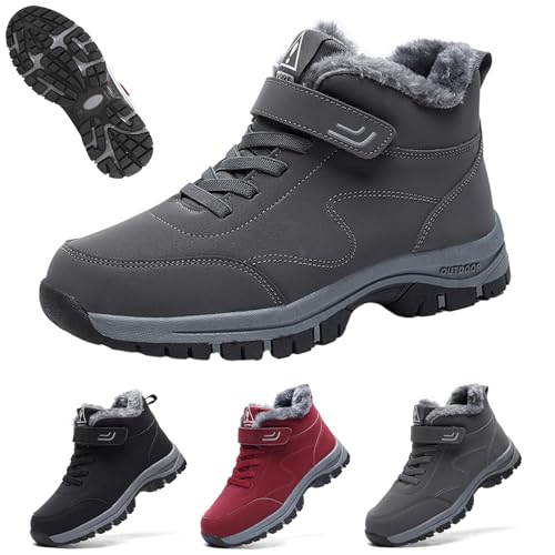 Orthoboots Pro - Ergonomische Winterstiefel, Wasserdicht Rutschfest Schmerzlindernd Wanderschuhe Schneestiefel mit Warme Gefüttert Unisex (Grau, Erwachsene, 40, Numerisch, EU Schuhgrößensystem, M) von YCYATS