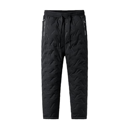 Verdickte Lässige Warme Fleece-jogginghose, Unisex Lambswool Fleece-Lined Joggers, Winter Fleece Active Warm Thick Pants (DE/NL/SE/PL, Alphanumerisch, 3XL, Regular, Regular, Black (Straight Pants)) von YCYATS