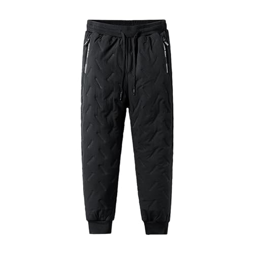 Verdickte Lässige Warme Fleece-jogginghose, Unisex Lambswool Fleece-Lined Joggers, Winter Fleece Active Warm Thick Pants (DE/NL/SE/PL, Alphanumerisch, 7XL, Regular, Regular, Black (Jogging Pants)) von YCYATS