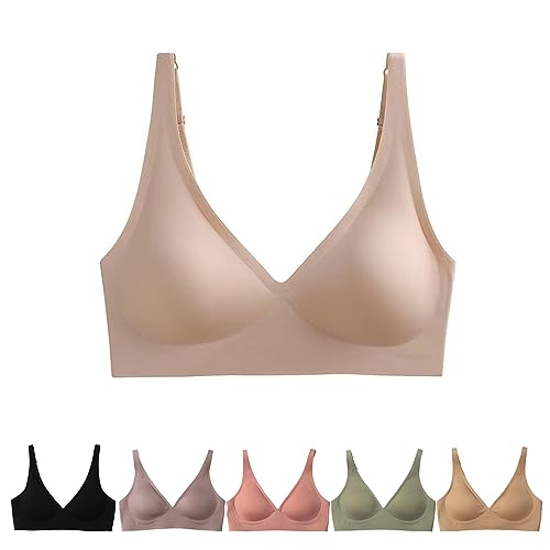 YCYATS Ballanda BH, Lavania - Nahtloser Premium Komfort BH Push Up, Invisible Comfortable Wireless Bra (M, Beige) von YCYATS