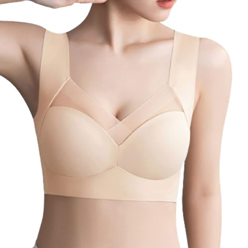 YCYATS Hatme Haltungskorrektur BH, Comfy Wmbra Haltungskorrektur BH, Non-Wired Bra, Full Coverage, Invisible Support Bra (DE/NL/SE/PL, Alphanumerisch, M, Regular, Regular, Beige) von YCYATS