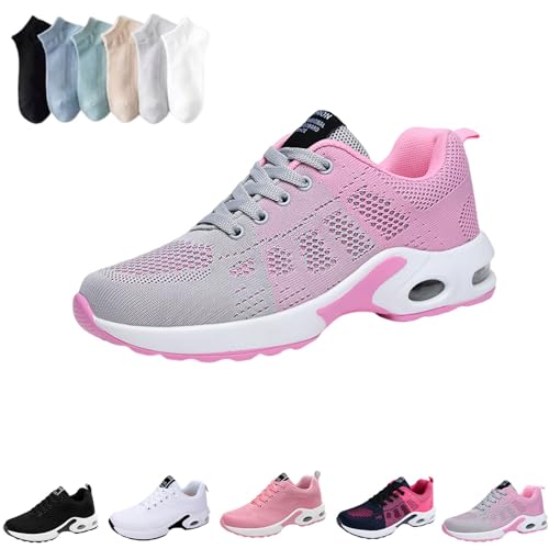 YCYATS Orthoback Schuhe OrthopäDische Schuhe Damen Herren Orthoshoes Cloudwalk Pro - Ergonomischer Schmerzlinderungs-Schuh (Gray Pink, Erwachsene, Damen, 39, Numerisch, EU Schuhgrößensystem, M) von YCYATS