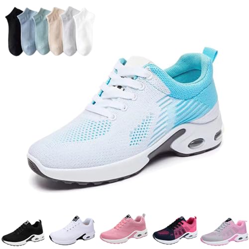 YCYATS Orthoback Schuhe OrthopäDische Schuhe Damen Herren Orthoshoes Cloudwalk Pro - Ergonomischer Schmerzlinderungs-Schuh (White Blue, Erwachsene, Damen, 40, Numerisch, EU Schuhgrößensystem, M) von YCYATS