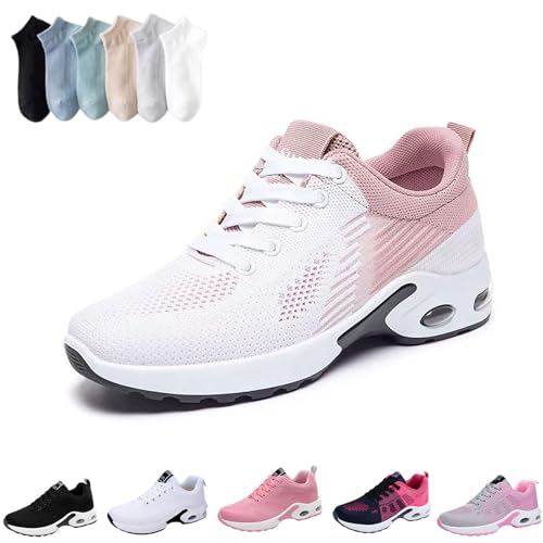 YCYATS Orthoback Schuhe OrthopäDische Schuhe Damen Herren Orthoshoes Cloudwalk Pro - Ergonomischer Schmerzlinderungs-Schuh (White Pink, Erwachsene, Damen, 39, Numerisch, EU Schuhgrößensystem, M) von YCYATS