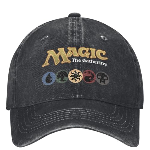 YCYLYLYC Baseballmütze Magic The Gatherings Spiel Trucker Hut getragen Retro Outfits Denim Snapback Papa Hut verstellbare Trainingshüte Unisex Geschenk von YCYLYLYC