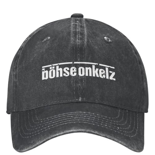 YCYLYLYC Baseballmütze Unisex Snapback Baseballmütze Bohemian Onkelz Musikband Gewaschene Elegante Trucker Cap Outdoor Band Boho Teen Sommergeschenk von YCYLYLYC