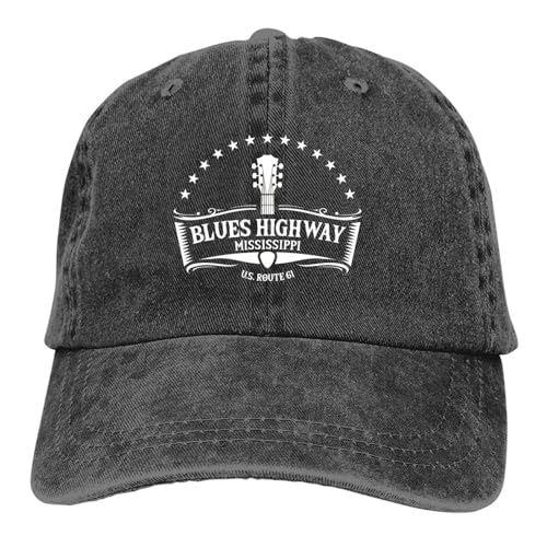 YCYLYLYC Mississippi The Blues Highway 61 Baseballmütze Männer Hüte Frauen Visierschutz Snapback Gitarre Liebhaber Kappen von YCYLYLYC